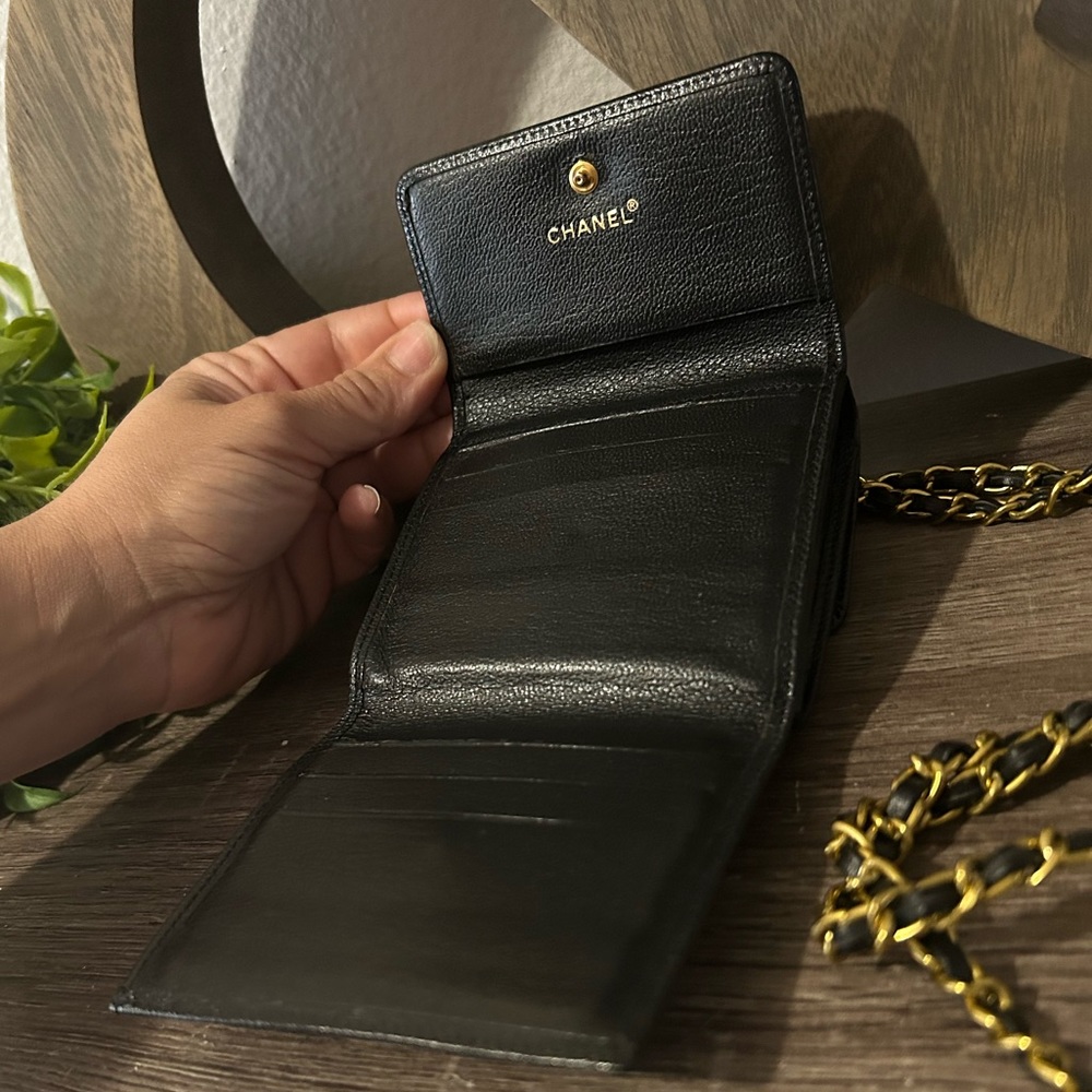 ⚜️🖤 Mini Chanel Wallet on a Chain Adjustable Wallet Crossbody to Belt Bag - Picture 13 of 16